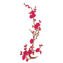 Plum Blossom Style Flower Embroidery Lace Applique for Lingerie Dresses Dolls Sewing Crafts Clothes DIY Rose Red
