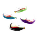 4pcs Dry Fly Lure Single Hook Various Colors Long Tail Fish Feather Hook Trout Fishing Dry Flies