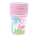8pcs Flamingo Paper Disposable Cups Birthday Party Tableware Decoration