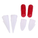 6pcs/Set Halloween Zombie Vampire Fang Tooth Cap Blood Tube Party Costume