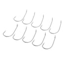 10Pcs Extra Sharp Stainless Steel Fishing Hooks Wide Gape Baits Holder Hooks