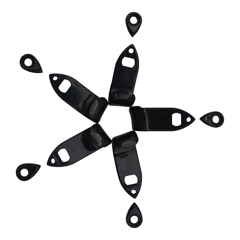 1 Set Metal Saxophone Thumbrests Sax Thumb Finger Support Cushion Pretector Black for Saxophonist