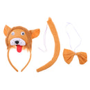 Boys Girls Animal Lion Costume Headband & Bow Tie & Tail Set