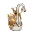 Swan Design Silver Plated Resin Wine Rack Wine Bottle Holder Art Handicrafts Wedding Party Tabletop Furnishing Articles