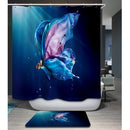 Home Hotel Bathroom Shower Room Door Window Decor Water Fairy Pattern Charms Extra Long Fabric Bath Shower Curtain With 12 Hooks