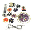 57 pieces Lilypad Arduino Kit, Sewable Electronics Kit with ATmega328P Development Board, LEDs Suite, Temp/Acceleration Sensor, Pixel Board,etc