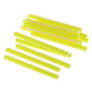 ABS Tube Bike Bicycle Crisscrossed Slot Structure Reflective Spokes PACK OF 12PCS Yellow
