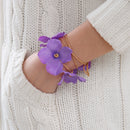 Wedding Bridemaid Flower Girl Wrist Flower Purple