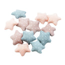 12 Pieces Korean Style Padded Star Fabric Patches Appliques Sewing / Glue on Baby Girls Hair Bow Clips Accessories Clothing Shoes Decorations