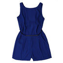 Women Girls Fashionable Beachwear Sleeveless V Neck Playsuit Bodycon Jumpsuit Trousers Summer Clothing Blue M