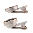 2 in 1 No Distortion 0.6X HD Wide Angle + 15x Macro Multi-Layer Coating Lens for Mobile Phone Gold
