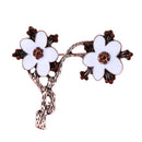 Vintage Costume Breastpin Jewelry Plum Blossom Flower Branch Brooch Pin Gift