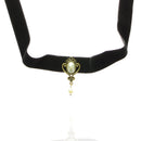 Women's Vintage black trophy Charm pendant velvet Chain Choker Necklace