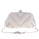 Ladies Women Girl's Evening Wedding Party Bag Handbag Clutch Beaded Pearl Crystal Purse