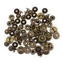 20 Sets/lot Brass Metal Snap Buttons DIY No Sewing Press Studs Buttons Snaps Fastener Popper