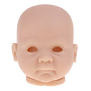 Real Soft Vinyl 20inch Reborn Awake Baby Doll Newborn Unpainted Head Sculpt Kit DIY Accs
