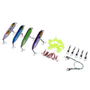 27Pcs Fishing Lures Kit Casting Pencil Lures Hard Baits Swivels with Snap