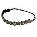 Women Hair Accessories Headband Hairband Bride Crystal Rhinestone Beads Black Elastic Rope Wedding Fashion Vintage Jewelry