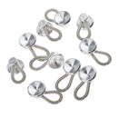 10 Pieces Metal Collar Extender Jeans Shirt Dress Collar Waistband Expander Wonder Buttons