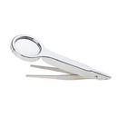 Portable 10x Mini Diamond Magnifying Glass loupe Hand Held Magnifier with Tweezer