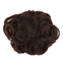 Fashionable Women Ladies Girls Curly Synthetic Hair Bun Cover Hairpiece Clip In Scrunchie Hair Extension