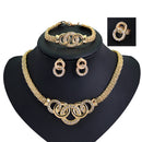 Fashion Women Necklace Earring Bracelet Ring Set Wedding Party Jewelry Sets
