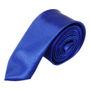 Unisex Casual Necktie Skinny Slim Narrow Neck Tie - Solid Royal Blue