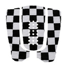 3 piece Black and White Grid EVA Diamond Surfboard Traction Tail Pads Deck Grips