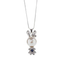 Women Girls Fashion Crystal Cute Rabbit Pendant Long Sweater Chain Necklace Silver