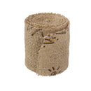 Roll Of 2M Beautiful Christmas Tree Pattern Burlap Ribbon Craft Home Christmas Gift Brown Coffee