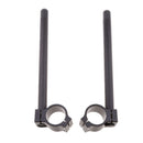 CNC Universal Motorcycle Clip On Handlebars 45mm Replacement Bars Black