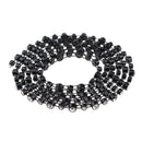 1 Yard Plastic Black 5mm Rhinestone Applique Chain Trim Single Row Round Diamante for Sewing, DIY Crafts