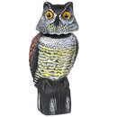 GARDEN OWL DECOY BIRD SCARER SCARECROW- WIND ACTIVATED SPINNING HEAD