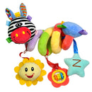 Cute Spiral Activity Stroller Car Seat Cot Lathe Hanging Bell Baby Play Travel Toys Newborn Baby Rattles Infant Soft Plush Toys Red Mouth Deer