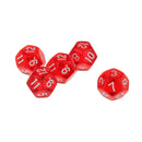 5pcs/set TRPG Game Dungeons & Dragons D12 Multi Sides Dice Set Toy Red