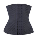 Women Girls Ladies Breathable Elastic Waist Cincher Corset Body Shaper With 3 Row Hooks L Black