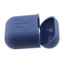 Silicone Protective Cover Case + Anti Lost Ear Loop Cable Connector for Apple AirPods Charging Box Navy
