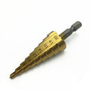 Titanium HSS 9-Step Cone Drill 4-20MM Hex Shank 1/4 Hole Cutter Drilling Tool