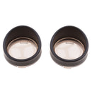 1 Pair (Left & Right) Motorcycle Turn Signal Black Visor Ring Kit Grey Lens Cover for Harley XL883 XL1200
