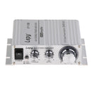 Lepy Hifi Stereo Power Digital 2x25W 2 Channel Amplifier with 3.5mm Audio Input for iPhone Computer MP3 Silver
