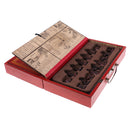 Exquisite Wooden Chinese Chess XiangQi Portable Chessboard Set Handicraft Collection Gift 12.99 x 13.97inch