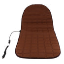 Heated Car Seat Chair Cushion Electric Heating Warmer Pad Cover Universal Driving Brown