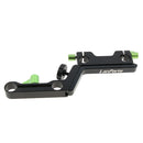 Adjustable 15mm Rod Clamp Z-Shape Offset Raiser for DSLR Shoulder Support with Rotable Screws (Green)