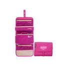 Women Girls Ladies Durable Removable Pockets Foldable Cosmetics Bag Case Purse Organiser Pink