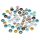 100Pcs Mixed Colored Copper Hollow Rivet for DIY Leather Shoes Bag Bracelet Stud