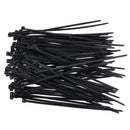 100 pieces Nylon Plastic Cable Tie Network ZIP Locking Cord Strap Wraps Wire Black