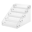 Premium Quality Clear Acrylic 5 Step Nail Polish Organizer Table Desk Display Holder for 25 Bottles