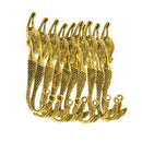 10 Pieces Antique Gold Metal Beading Wavy Mermaid Bookmarks with Loop DIY Craft