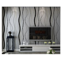 Non-Woven 3D Stripe Curve Wallpaper Roll Backdrop Wall Covering Paper Murals