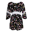 Retro Women Lace Feather Bathing Suit Bikini Swim Wear Cover Up Beach Dress
